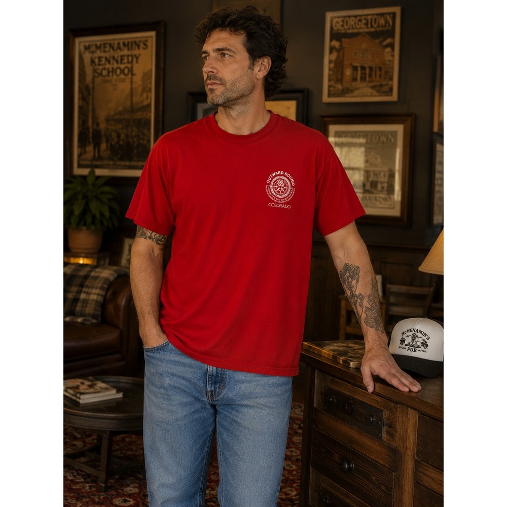 Vintage Outward Bound Colorado T Shirt Mens Large Red Single Stitch Camp USA Tee